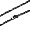 304 Stainless Steel Hollow Moon Cat Shaped Pendant Box Chain Necklaces NJEW-M010-06-3