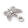 Butterfly Tibetan Style Alloy Pendant Decorations HJEW-JM03140-5