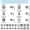 SUNNYCLUE 200Pcs 10 Styles Tibetan Style Alloy Spacer Beads TIBEB-SC0001-27-2
