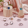 Beebeecraft 50Pcs Adjustable 304 Stainless Steel Finger Rings Components STAS-BBC0003-82-4