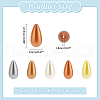   100pcs 5 style ABS Plastic Imitation Pearl Beads KY-PH0001-94-2