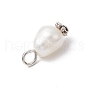 Natural Cultured Freshwater Pearl Rice Pendants PALLOY-JF03922-01-5