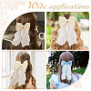 CRASPIRE 2Pcs 2 Colors Big Bowknot Organza Hair Barrettes AJEW-CP0008-32-6