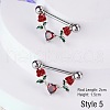 316L Surgical Stainless Steel Pave Dark Red Cubic Zirconia Nipple Stirrup FS-WGDE58A-05-1