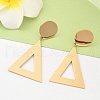304 Stainless Steel Dangle Stud Earrings EJEW-Z098-15G-2