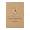 Moon & Star Alloy Rhinestone Birth Stone Pendant Necklaces WG0039E-01-2