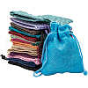 Burlap Packing Pouches Drawstring Bags ABAG-BC0001-12-4
