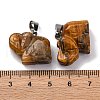 Natural Tiger Eye Pendants G-B127-05P-06-4