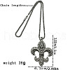 Tibetan Style Alloy Rhinestone Pendant Necklaces for Women Men RH2699-1-5