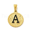 Ion Plating(IP) 304 Stainless Steel Enamel Pendants STAS-R231-19A-G-1
