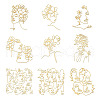 9Pcs 9 Styles Nickel Decoration Stickers DIY-WH0450-050-1
