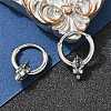 Dinosaur Head 316 Surgical Stainless Steel Hoop Earrings EJEW-G416-23AS-2