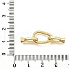 Teardrop Rack Plating Brass Fold Over Clasps KK-S508-17G-3