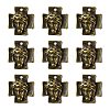 Tibetan Style Alloy Cross with Jesus Alloy Pendants for Easter Jewelry K0P62071-2