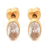 304 Stainless Steel Rhinestone Stud Earrings for Women EJEW-M068-03G-01-2