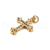 Brass Micro Pave Clear Cubic Zirconia Pendants KK-WH0035-80-3