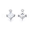 Long-Lasting Plated 925 Sterling Silver Cubic Zirconia Charms STER-ZX003-01P-NF-2
