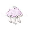 Baking Paint Zinc Alloy with Resin Pendant FIND-Z038-01D-1