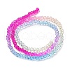 Transparent Painted Glass Beads Strands X1-DGLA-A034-T1mm-A14-5