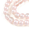 Baking Painted Transparent Glass Beads Strands DGLA-N011-8mm-03-3