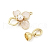 Brass Enamel Fold Over Clasps KK-U059-05G-2