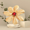 Flower Brass with Glass Finger Rings FS-WG9B9FA-02-2