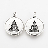 Tibetan Style Alloy Pendants TIBEP-Q078-28AS-NR-1