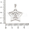 Rack Plating Brass Micro Pave Cubic Zirconia Pendants KK-D359-30P-3