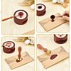 Brass Wax Seal Stamp with Wood Handle AJEW-WH0412-0278-3