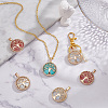   8Pcs 4 Styles Natural & Synthetic Mixed Gemstone Pendants G-PH0002-39G-5