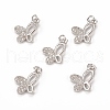 Brass Micro Pave Cubic Zirconia Pendants KK-E068-VB289-4
