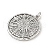 Brass Micro Pave Cubic Zirconia Pendants KK-Z111-02P-2
