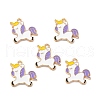 Alloy Enamel Pendants ENAM-M052-07G-C-4
