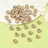 Brass Rhinestone Spacer Beads RB-A014-L6mm-01LG-NF-2