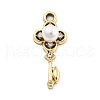 Alloy Rhinestone Pendants FIND-U026-08G-1