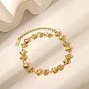 304 Stainless Steel Link Bracelets for Women BJEW-Z125-03G-02-1