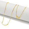925 Sterling Silver Box Chain Necklaces NJEW-C052-05G-1