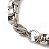 304 Stainless Steel Heart Pendant Necklaces & Bracelets Sets STAS-A100-22P-3