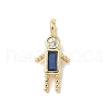 Brass Micro Pave Cubic Zirconia Pendants ZIRC-I356-17G-A03-1