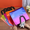 Gorgecraft 12Pcs 4 Colors Non-Woven Reusable Folding Gift Bags with Handle ABAG-GF0001-29B-3