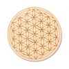 Basswood Carved Round Cup Mats DJEW-M006-02-1
