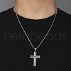 201 Stainless Steel Pendant Necklaces NJEW-C034-39B-AS-3