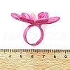 Adjustable Alloy Flower Finger Rings for Women RJEW-B124-01A-3