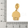 Ion Plating(IP) 304 Stainless Steel Enamel European Dangle Charms STAS-U005-33G-01-3
