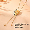 Cowgirl Hat 304 Stainless Steel Lariat Necklaces for Women FS-WGDA0AA-01-3
