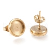 Ion Plating(IP) 304 Stainless Steel Stud Earring Settings STAS-I162-02C-G-2