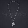 Non-Tarnish 201 Stainless Steel Pendant Necklaces NJEW-S105-JN609-45-1-2