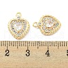 Brass Micro Pave Clear Cubic Zirconia Pendants KK-L211-002G-3