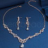 Alloy Rhinestone Stud Earrings & Necklaces Sets for Women FS-WGD2CB4-02-1