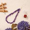 Natural Amethyst Chips Cell Phone Lanyard Wrist Strap HJEW-SW00018-02-3